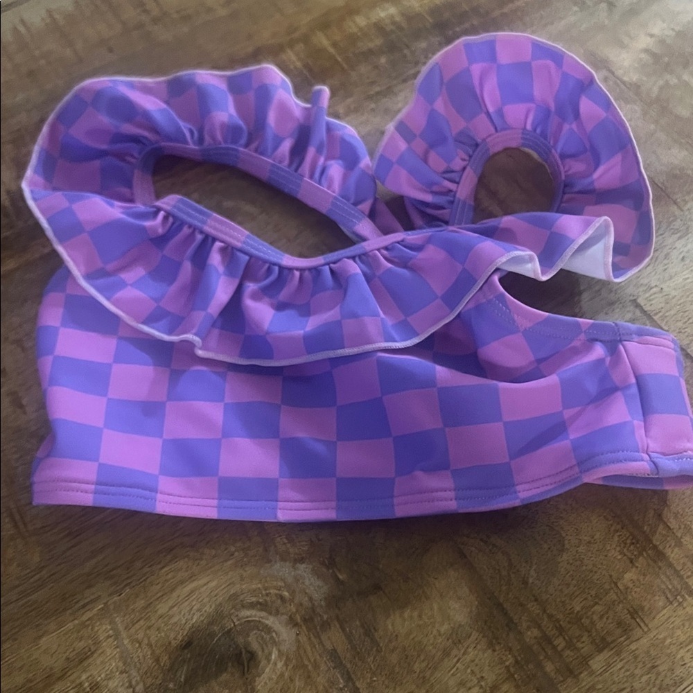 Pink Lily Kids Purple and Pink Bikini Top